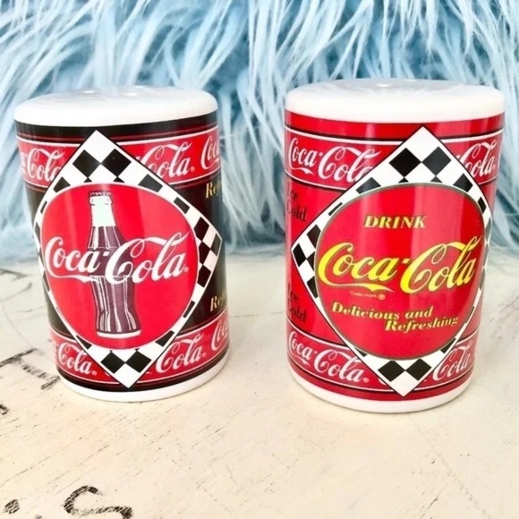 Coca Cola, Salt And Pepper Shakers, Ceramic, Vintage, 1995, Good Condition - Picture 3 of 10